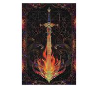 75x50cm/1000pcs Teenagers Pieces Jigsaw Puzzle Fire Sword Puzzle for Adults Toy Wall Decor Perfect Decoration Challenging To Complete 75x50cm/1000pcs