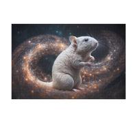 75x50cm/1000pcs Teenagers Pieces Jigsaw Puzzle Galactic Rat in Space Puzzle for Adults Toy Wall Decor Perfect Decoration Challenging To Complete 75x50cm/1000pcs