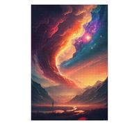 75x50cm/1000pcs Teenagers Pieces Jigsaw Puzzle Galactic Symphony Fire Meets Ice Puzzles for Adults Hands-on Game Perfect Decoration Challenging To Complete 75x50cm/1000pcs