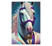 75x50cm/1000pcs Teenagers Pieces Jigsaw Puzzle Gentleman Horse Puzzles for Adults Hands-on Game Perfect Decoration Challenging To Complete 75x50cm/1000pcs