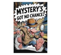 75x50cm/1000pcs Teenagers Pieces Jigsaw Puzzle Platypus Detective Comic Style Illustration Teenagers Puzzles Fun Games Staycation Kill Time Challenging To Complete 75x50cm/1000pcs