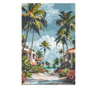 75x50cm/1000pcs Teenagers Pieces Jigsaw Puzzle Tropical Beach Paradise Puzzles for Adults Hands-on Game Perfect Decoration Challenging To Complete 75x50cm/1000pcs