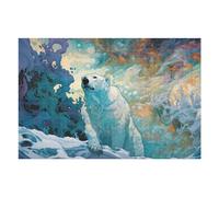 75x50cm/1000pcs Teenagers Pieces Jigsaw Puzzle Whispering Polar Bear A Digital Artwork Puzzle for Adults Toy Wall Decor Perfect Decoration Challenging To Complete 75x50cm/1000pcs