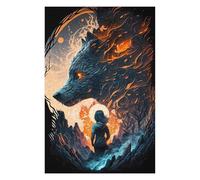 75x50cm/1000pcs Teenagers Pieces Jigsaw Puzzle Wolf Mythic Puzzles for Adults Hands-on Game Perfect Decoration Challenging To Complete 75x50cm/1000pcs