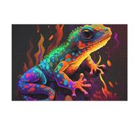 75x50cm/1000pcs Teenagers Puzzles Colorful Fantasy Frog Artwork Adult Puzzles Hands-on Game Difficult Challenge Unique Gifts for Birthday And Christmas 75x50cm/1000pcs