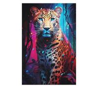75x50cm/1000pcs Teenagers Puzzles Colorful Leopard in Forest Adult Puzzles Hands-on Game Difficult Challenge Unique Gifts for Birthday And Christmas 75x50cm/1000pcs