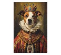 75x50cm/1000pcs Teenagers Puzzles Jack Russell Terrier King Jigsaw Puzzle Fun Games Precision Cutting Unique Gifts for Birthday And Christmas 75x50cm/1000pcs