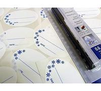 75x50mm Oval Self-Stick Deep Freeze, Freezer Labels (Plus Permanent Marker Pen) Stickers for Frozen Food Packaging