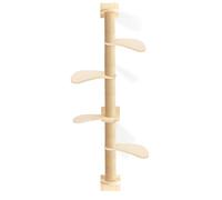 76.8 Inch Tall Cat Tree, Floor to Ceiling Adjustable Cat Tower with 360° Rotatable Scratching Post, Multi-Tier Modern Cat Climber for Large Cats, Space Saving Cats Condo & Activity Center (Yellow)