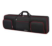 76 Key Keyboard Case Soft (Interior:50"x 18" x 6.1"), Padded Piano Case with Handles and Adjustable Shoulder Straps, Keyboard Gig Bag with 3 Pockets for Music Sheet Stands, Sustain Pedals, Cables