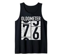 76 Oldometer Funny Vintage 76th Birthday Gift for Men Women Tank Top