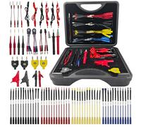 76 Pcs Automotive Circuit Test Lead Kit, Multimeter Test Leads Kit, Electrical Test Kit, Back Probe Kit Automotive, Relay Wire Connector Kit (with Black Carrying Case), Alligator Clips