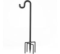 76" Shepherds Hooks for Outdoor, Extra Thick Bird Feeder Pole with 5 Prong Base, Adjustable Shepards Hook for Garden, Weddings, Hanging Plant