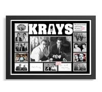 76. The Kray Twins Ronnie Kray & Reggie Kray Signed Framed A4 Photograph (21 X 297 CM) Art Work Wall Art Display (REPRINT) #####