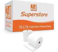 76 x 76mm 2 Ply W/P Kitchen Printer Till Rolls (Pack of 5-100 Rolls) | 2 Ply White/Pink Duplicate Till Rolls for Star, Epson, Bixolon, Citizens and Toshiba Terminals