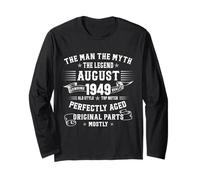 76 Year Old Birthday Gifts For Men August 1949 76th Bday Long Sleeve T-Shirt