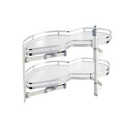 760mm Left Side Corner nizer - 2-Tier Expandable Storage Solution for Kitchen Maximizes Space & Easy Access Perfect for Corner Cabinets & Home nization