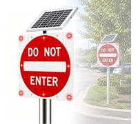 760x760mm Solar Flashing Speed Limit Sign - 8 White LEDs >6000mcd Each, 0.5 Mile Range, 5-Day No-Sun Backup, 1.5mm Thick Aluminum, Easy Installation 1PCS