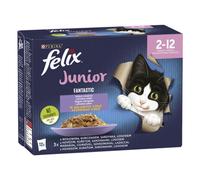 7613039776810 FELIX Fantastic Junior Wołowina, Kurczak, Sardynka, Łosoś 12x85g =