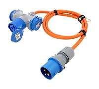 76231 extension cable 3G2.5mm² 1.5m rubber orange number of sockets: 3 GOOBAY