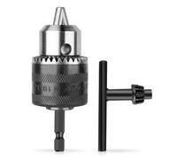 763198-1 Drill Chuck Adapter 3/8 inch Compatible with Makita drilling machine, Impact Drill Bit Adapter Keyless Chuck Easy Connect 1/4 inch HexShank