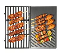 7637 Cast Iron Cooking Grate and Frying Pans for Weber Spirit I & II 200 Series