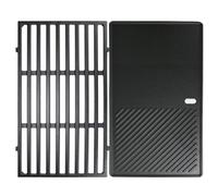 7637 Cast Iron Cooking Grate and Grill Plate Replacement for Weber Spirit I & II 200 Series, Spirit E210, E220, S210, S220 Gas Grill, 44.5 cm Cast Iron Frying Pans for Weber Spirit 200 (with Front