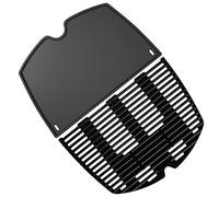 7646 Grill Grate and 6506 Grill Plate Replacement Parts Accessories for Weber Q300 Q320 Q3000 Q3100 Q3200 Series Gas Grill, Cast Iron Grill Pan Accessories for Weber 7584 6560, Pack of 2