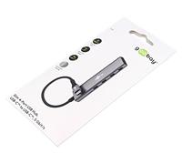 76564 Hub USB C Female x4, USB C Male USB 3.2 Grey 5Gbps GOOBAY