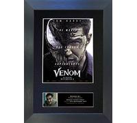 #766 Venom No1 Tom Hardy Signed Autograph Mounted Photo Reproduction PRINT A4 Rare Perfect Birthday Christmas Present (297 x 210mm) (Black Frame)
