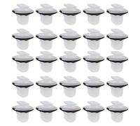 76882JG10A Car Wheel Arch Surround Trim Moulding Clips White Plastic Fasteners with Black Sealing Washer Fits 9mm Hole Pack of 50