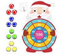 76CM Large Christmas Decorations, Santa Claus Dartboard Set with 12 Sticky Balls for 3-9, Early Stocking Fillers Party Favour Indoor Outdoor Games Kids Toys for 4-10