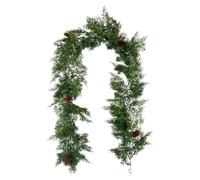 76in Ar Tificial Borvitae Garland Christmas Garlands Décor Winter Mantel Realistic Life Like Aritficial Water for Artificial Flowers (B, 190cm)