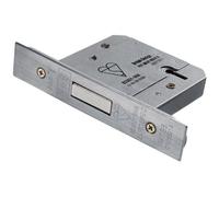 76mm 5 Lever Mechanism BS Deadlock Satin Stainless Steel Door Security Latch