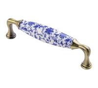 76mm/96mm/128mm 1Pcs Blue and White Antique Fashion Furniture Dresser Cabinet Handles Pull Handles Drawer Knobs Door Handle(P)