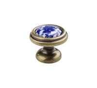 76mm/96mm/128mm 1Pcs Blue and White Antique Fashion Furniture Dresser Cabinet Handles Pull Handles Drawer Knobs Door Handle(C)
