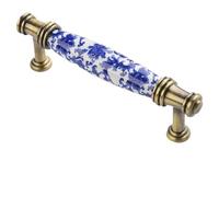 76mm/96mm/128mm 1Pcs Blue and White Antique Fashion Furniture Dresser Cabinet Handles Pull Handles Drawer Knobs Door Handle(L)