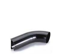 76mm Car Refitted Head Air Filter Intake Pipe Filter High Flow High Cold Air Filter Aluminum Pipe Kit Air Intake Breather Hose Pipe(Black)