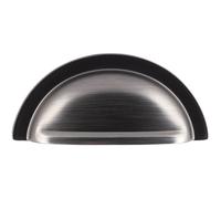 76mm Cup Pull Handle Gun Metal Traditional Cabinet / Drawer Handle
