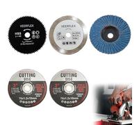 76mm Cutting Disc, 5PCS Angle Grinder Discs, Cutting Discs for 10mm Bore Grinder, Angle Grinder Discs for Cutting Metal, Stone, Wood, Plastic, Grinding