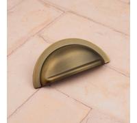 76mm Dark Antique Brass Cabinet Cup Handle Kitchen Cupboard Door Drawer Pull Wardrobe Furniture Replacement Upcycle