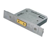 76mm Euro Profile 5 Lever Deadlock Satin Stainless Steel Door Security Latch Loops Metallics One Size