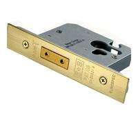 76mm Euro Profile Deadlock - Polished Brass - BS EN 12209 Security Lock
