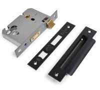 76mm Euro Profile Sashlock UKCA/CE Fir Matte Black | 76mm Euro Profile Sashlock | UKCA/CE Certified | Fir Security Lock | Durable Door Hardware | Matte Black Finish