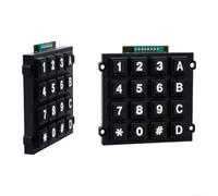 76mm for 4x4 for matrix Keypad 16 Keys 2 Pack Set 76mm for 4x4 | for durable ABS plastic, black finish, resistant, long lasting performance