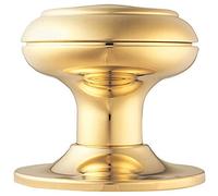 76mm Large Centre Door Knob -Stainless Brass- Outdoor External Front Door Handle | Large Centre Door Knob for Front Doors - External Pull Door Knob - Decorative Weatherproof External Handle