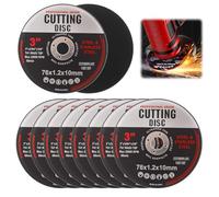 76mm Metal Cutting Disc for Angle Grinder, 10Pcs 3" Precise Cut Off Wheels | Ultra Thin 1.2mm Grinding Disc, Stainless Steel Metal Cutting Discs for Quick Aluminum Wood Iron, 76x1.2x1mm