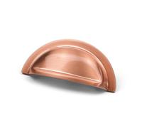 Satin Copper Kitchen Cup Handle Rose Gold Half Moon Cabinet Cupboard Door Drawer Pull 76mm Fixing Centres Furniture Upcycle Replacement Knob