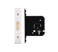 76mm Satin Stainless Steel UK 3 Lever Mortice Deadlock | ZUKD376SS