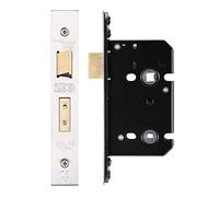 76mm Satin Stainless Steel UK Mortice Bathroom Lock | ZUKB76SS